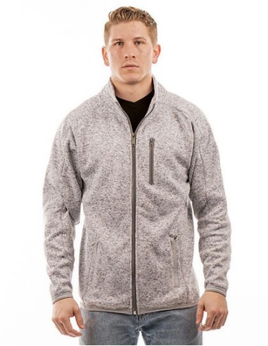 B-3901-Mens Full Zip Sweater Knit Jacket